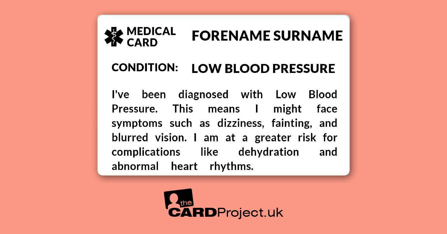 Low Blood Pressure Mono Card  